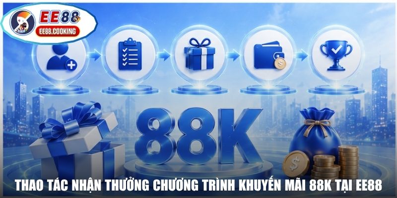 Thao tác nhận thưởng chương trình khuyến mãi 88K tại EE88